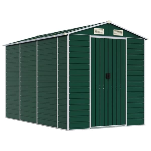 vidaXL haveskur 191x300x198 cm galvaniseret stål grøn