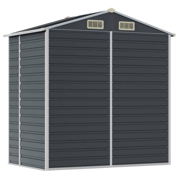 vidaXL Hageskur antrasitt 191x130x198 cm galvanisert stål