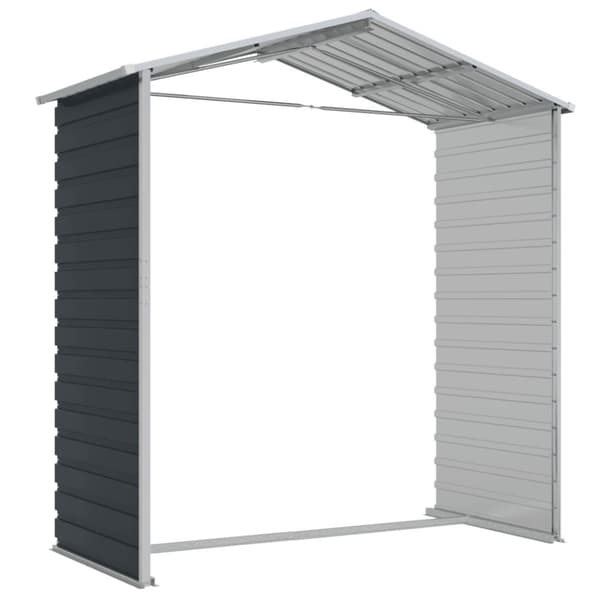 vidaXL Hageskur antrasitt 191x130x198 cm galvanisert stål