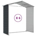 Miniatyrbilde 9 av 11: vidaXL Hageskur antrasitt 191x555x198 cm galvanisert stål