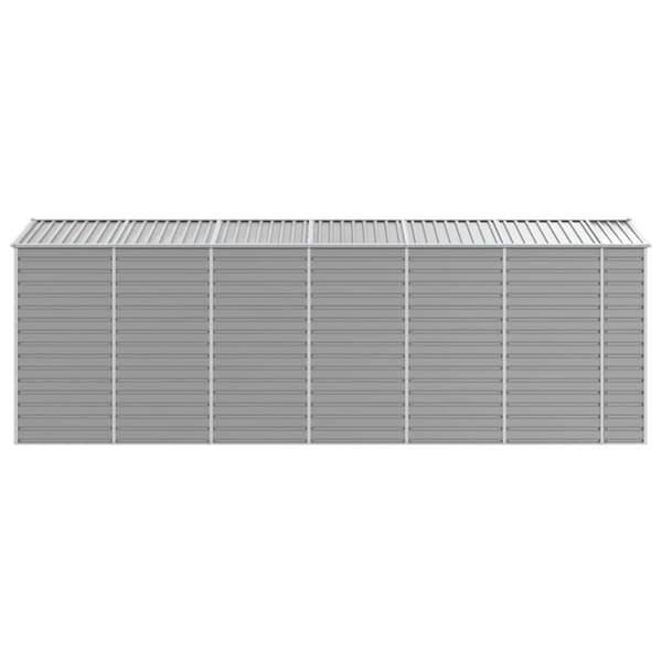 vidaXL Trädgårdsskjul ljusgrå 191x555x198 cm galvaniserat stål
