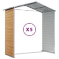 Miniatyrbilde 9 av 11: vidaXL Hageskur lysebrun 191x470x198 cm galvanisert stål