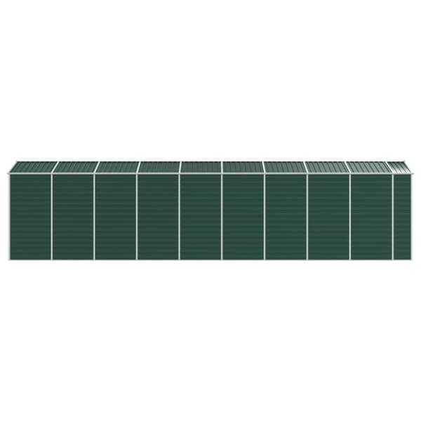 vidaXL Hageskur grønn 191x810x198 cm galvanisert stål