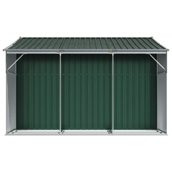 vidaXL Trädgårdsskjul grön 277x279x179 cm galvaniserat stål