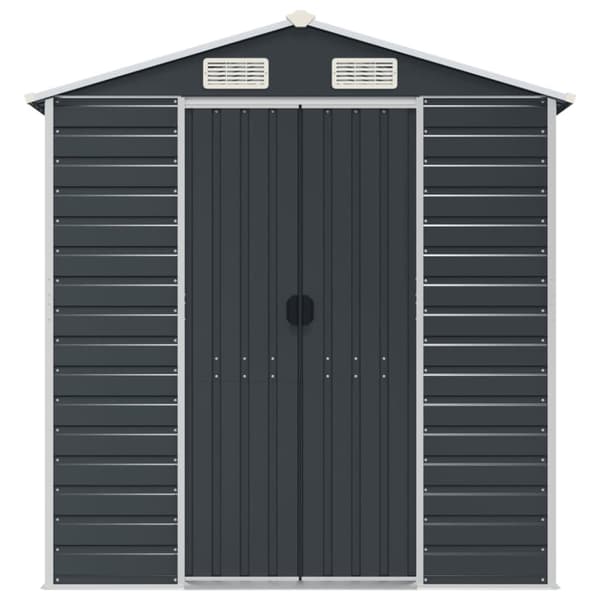 vidaXL Hageskur antrasitt 191x725x198 cm galvanisert stål