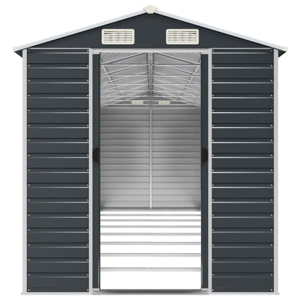vidaXL Hageskur antrasitt 191x725x198 cm galvanisert stål