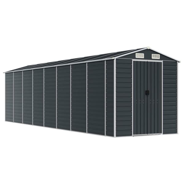 vidaXL Trädgårdsskjul antracit 191x725x198 cm galvaniserat stål