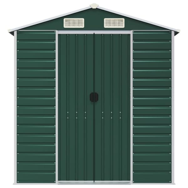 vidaXL Hageskur grønn 191x385x198 cm galvanisert stål