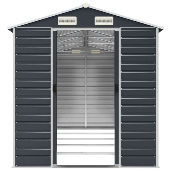 vidaXL Hageskur antrasitt 191x470x198 cm galvanisert stål