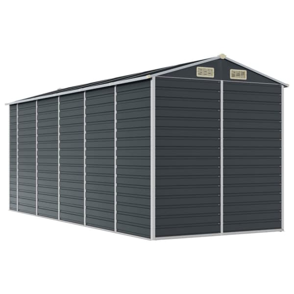 vidaXL Hageskur antrasitt 191x470x198 cm galvanisert stål
