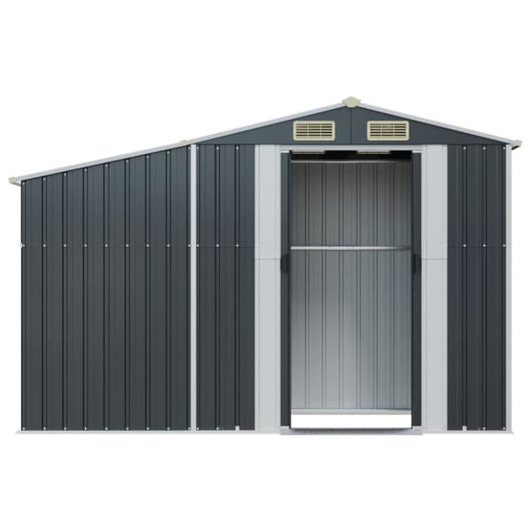 vidaXL haveskur 277x93x179 cm galvaniseret stål antracitgrå
