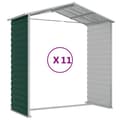 Miniatyrbilde 9 av 11: vidaXL Hageskur grønn 191x980x198 cm galvanisert stål