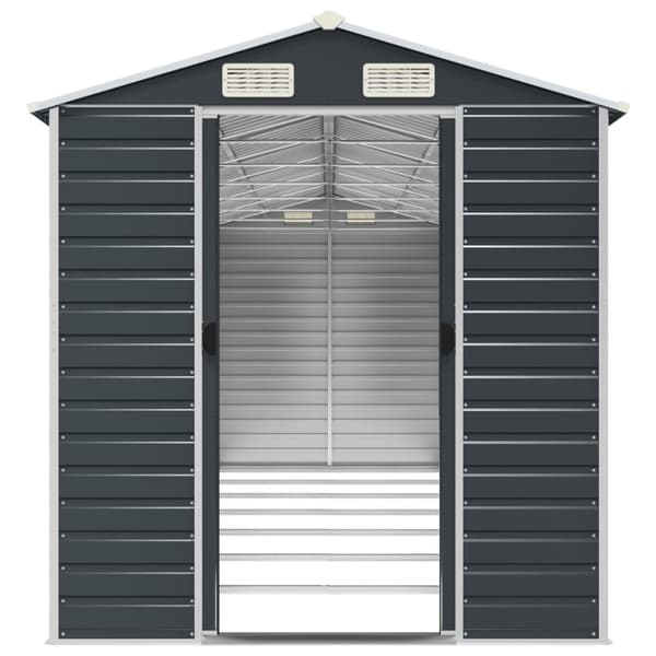 vidaXL Trädgårdsskjul antracit 191x640x198 cm galvaniserat stål