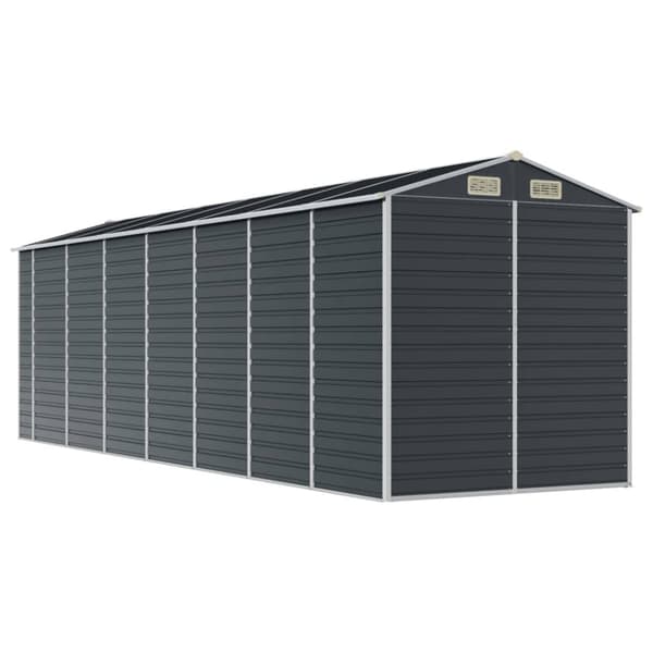 vidaXL Trädgårdsskjul antracit 191x640x198 cm galvaniserat stål