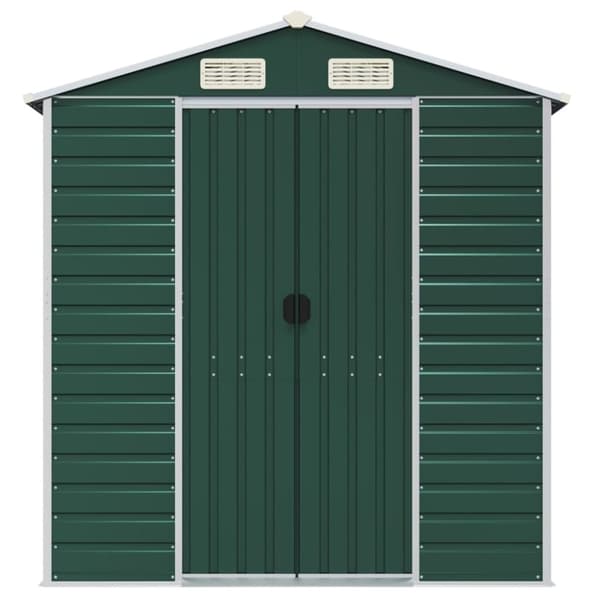 vidaXL Hageskur grønn 191x725x198 cm galvanisert stål
