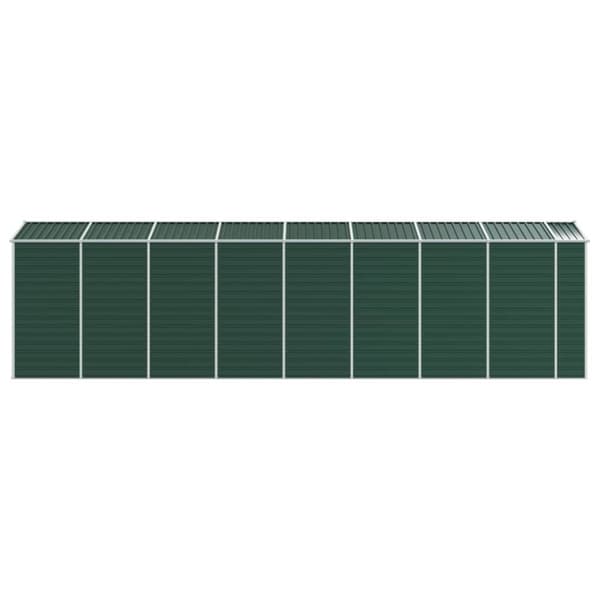 vidaXL Hageskur grønn 191x725x198 cm galvanisert stål