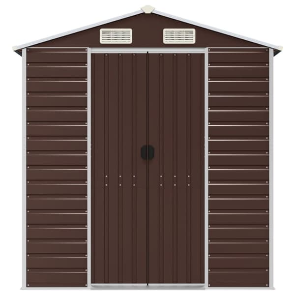 vidaXL Hageskur brun 191x215x198 cm galvanisert stål