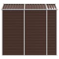 Miniatyrbilde 6 av 11: vidaXL Hageskur brun 191x215x198 cm galvanisert stål