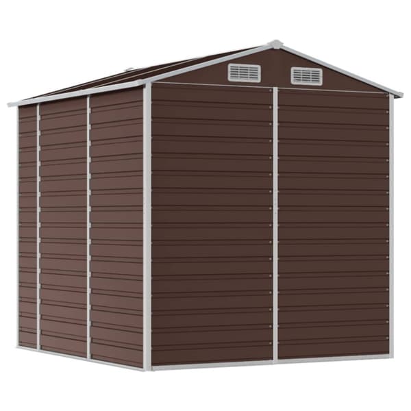 vidaXL Hageskur brun 191x215x198 cm galvanisert stål