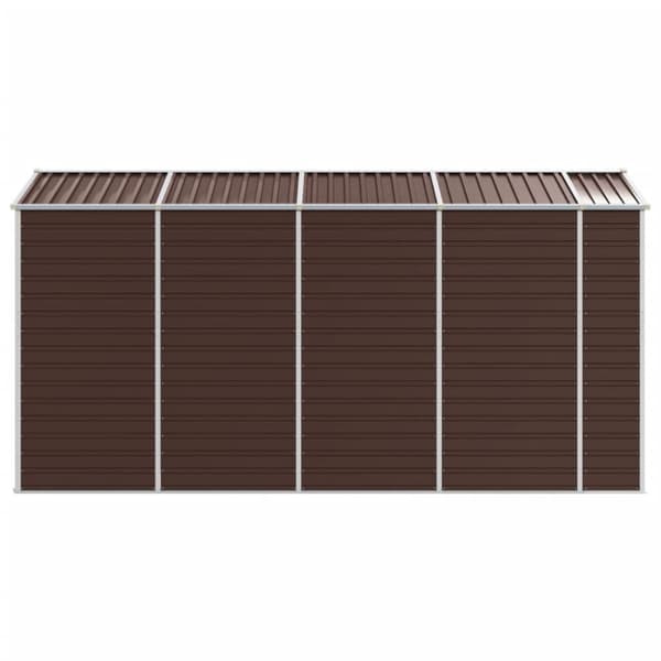 vidaXL Hageskur brun 191x385x198 cm galvanisert stål