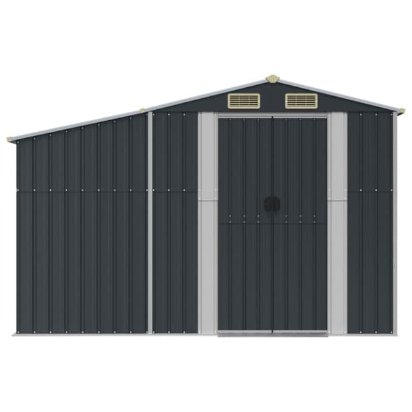vidaXL Trädgårdsskjul antracit 277x192,5x179 cm galvaniserat stål