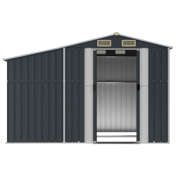 vidaXL Trädgårdsskjul antracit 277x192,5x179 cm galvaniserat stål