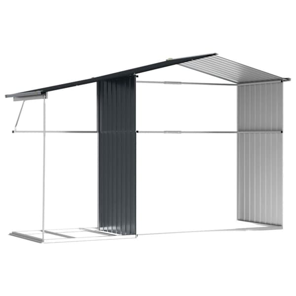 vidaXL Trädgårdsskjul antracit 277x192,5x179 cm galvaniserat stål