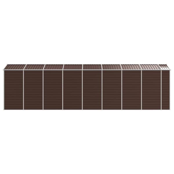 vidaXL Hageskur brun 191x725x198 cm galvanisert stål