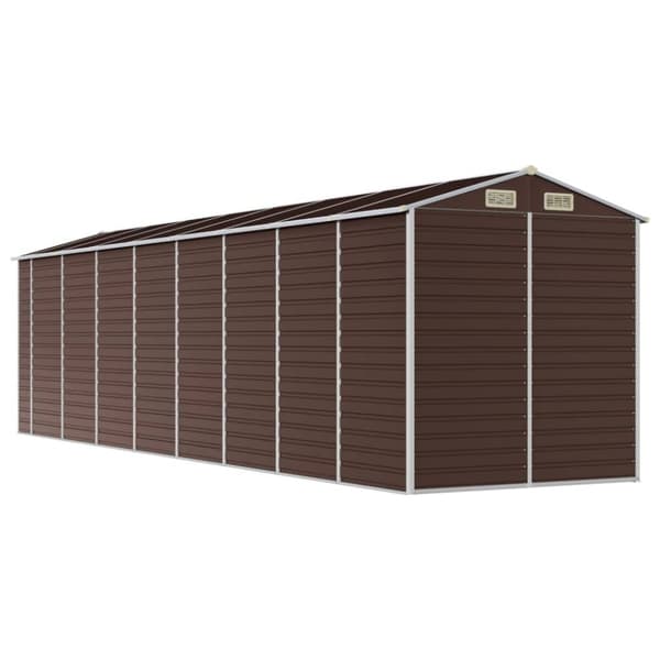 vidaXL Hageskur brun 191x725x198 cm galvanisert stål