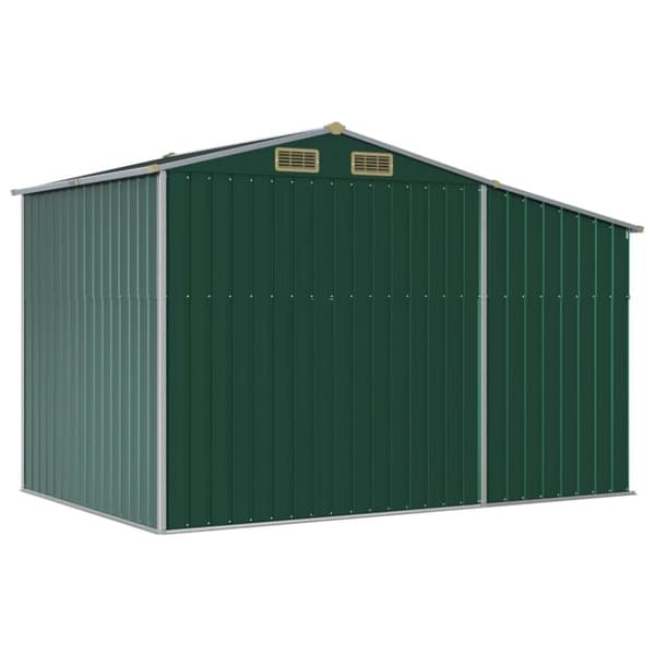 vidaXL Trädgårdsskjul grön 277x192,5x179 cm galvaniserat stål