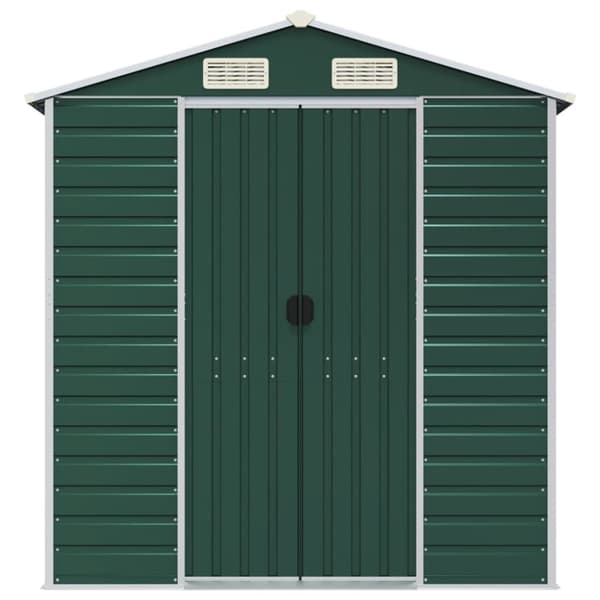 vidaXL Hageskur grønn 191x470x198 cm galvanisert stål