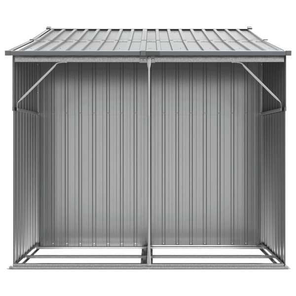 vidaXL Trädgårdsskjul grå 277x192,5x179 cm galvaniserat stål