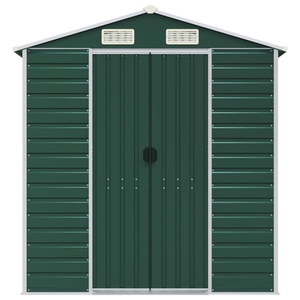 vidaXL Hageskur grønn 191x895x198 cm galvanisert stål