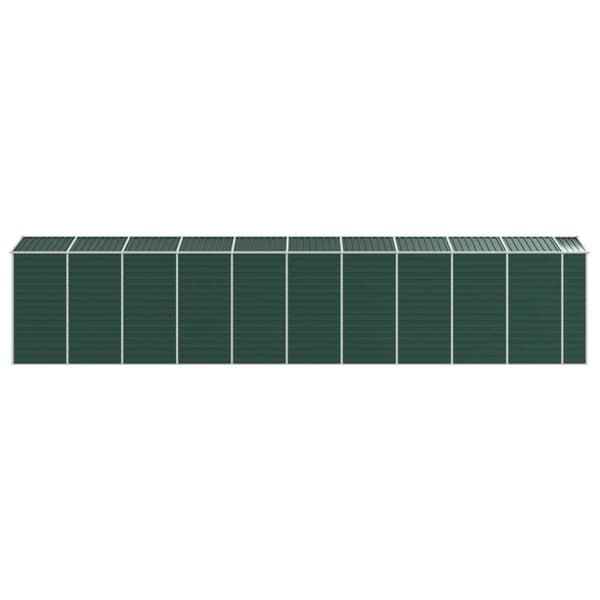 vidaXL Hageskur grønn 191x895x198 cm galvanisert stål