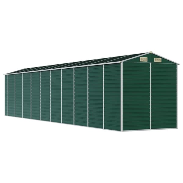 vidaXL Hageskur grønn 191x895x198 cm galvanisert stål