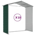 Miniatyrbilde 9 av 11: vidaXL Hageskur grønn 191x895x198 cm galvanisert stål