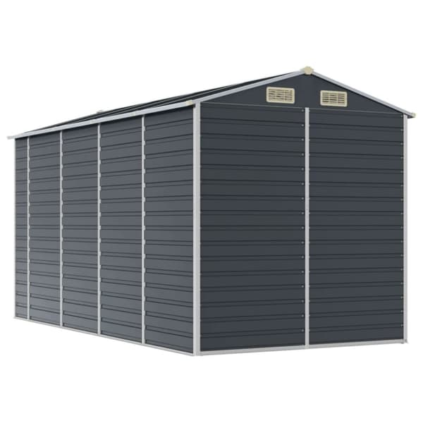 vidaXL Hageskur antrasitt 191x385x198 cm galvanisert stål