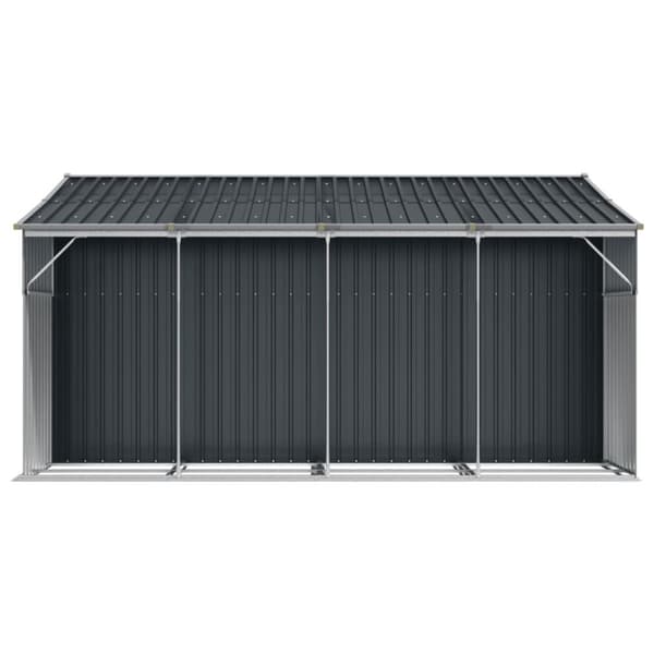 vidaXL Trädgårdsskjul antracit 277x365,5x179 cm galvaniserat stål