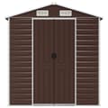 Miniatyrbilde 4 av 11: vidaXL Hageskur brun 191x470x198 cm galvanisert stål