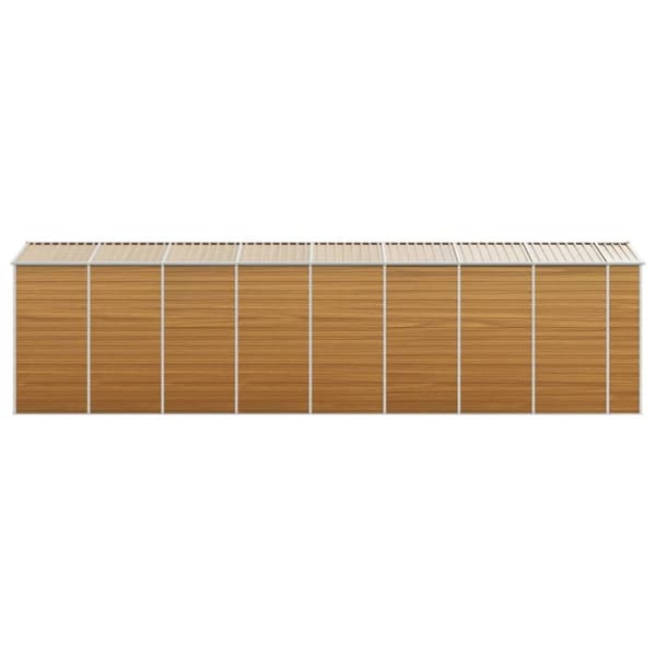vidaXL Hageskur lysebrun 191x725x198 cm galvanisert stål