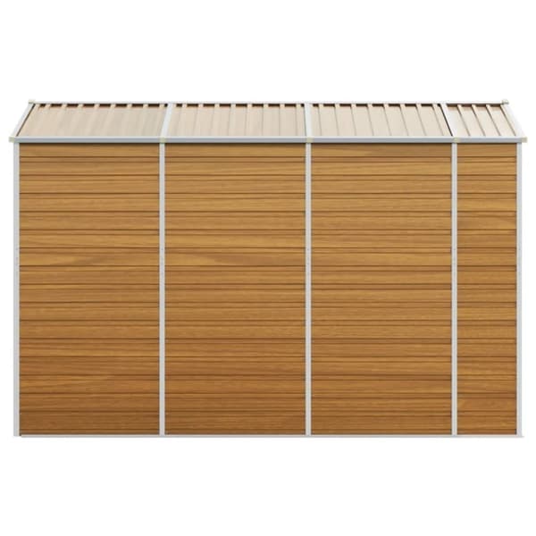 vidaXL Trädgårdsskjul ljusbrun 191x300x198 cm galvaniserat stål