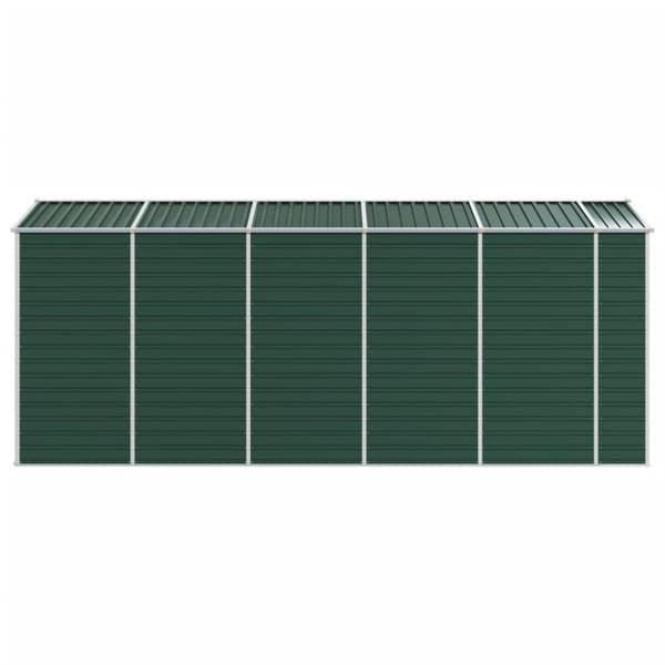 vidaXL haveskur 191x470x198 cm galvaniseret stål grøn