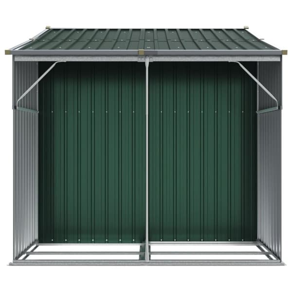 vidaXL haveskur 277x192,5x179 cm galvaniseret stål grøn