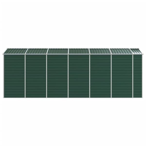 vidaXL haveskur 191x555x198 cm galvaniseret stål grøn