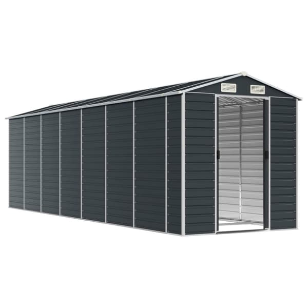 vidaXL haveskur 191x640x198 cm galvaniseret stål antracitgrå