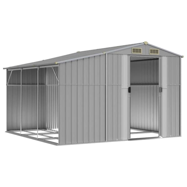 vidaXL haveskur 277x279x179 cm galvaniseret stål grå