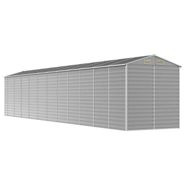 vidaXL haveskur 191x980x198 cm galvaniseret stål lysegrå