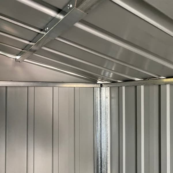 vidaXL haveskur 191x470x198 cm galvaniseret stål lysebrun