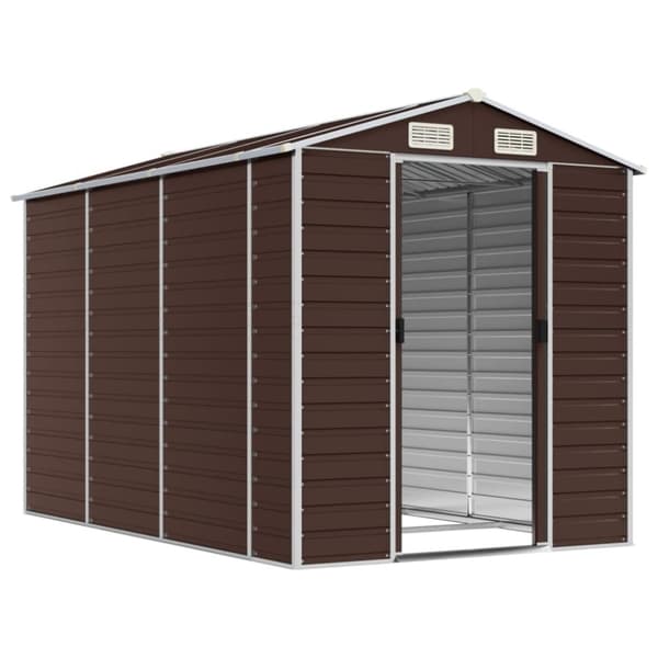 vidaXL haveskur 191x300x198 cm galvaniseret stål brun