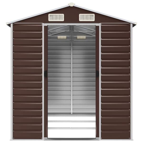 vidaXL haveskur 191x300x198 cm galvaniseret stål brun